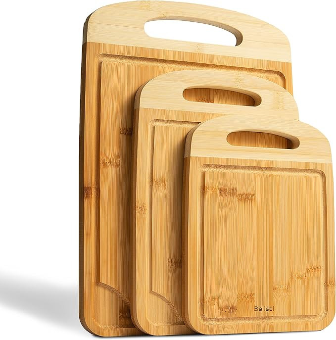 Bellsal Cutting Boards Wood Bamboo Cutting Board for Kitchen Meat Chopping Board with Juice Groov... | Amazon (US)