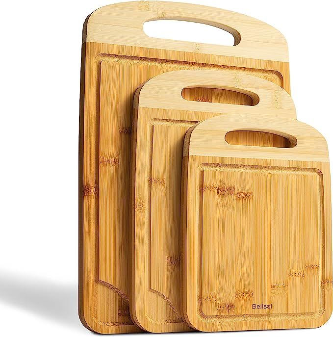 Bellsal Cutting Boards Wood Bamboo Cutting Board for Kitchen Meat Chopping Board with Juice Groov... | Amazon (US)