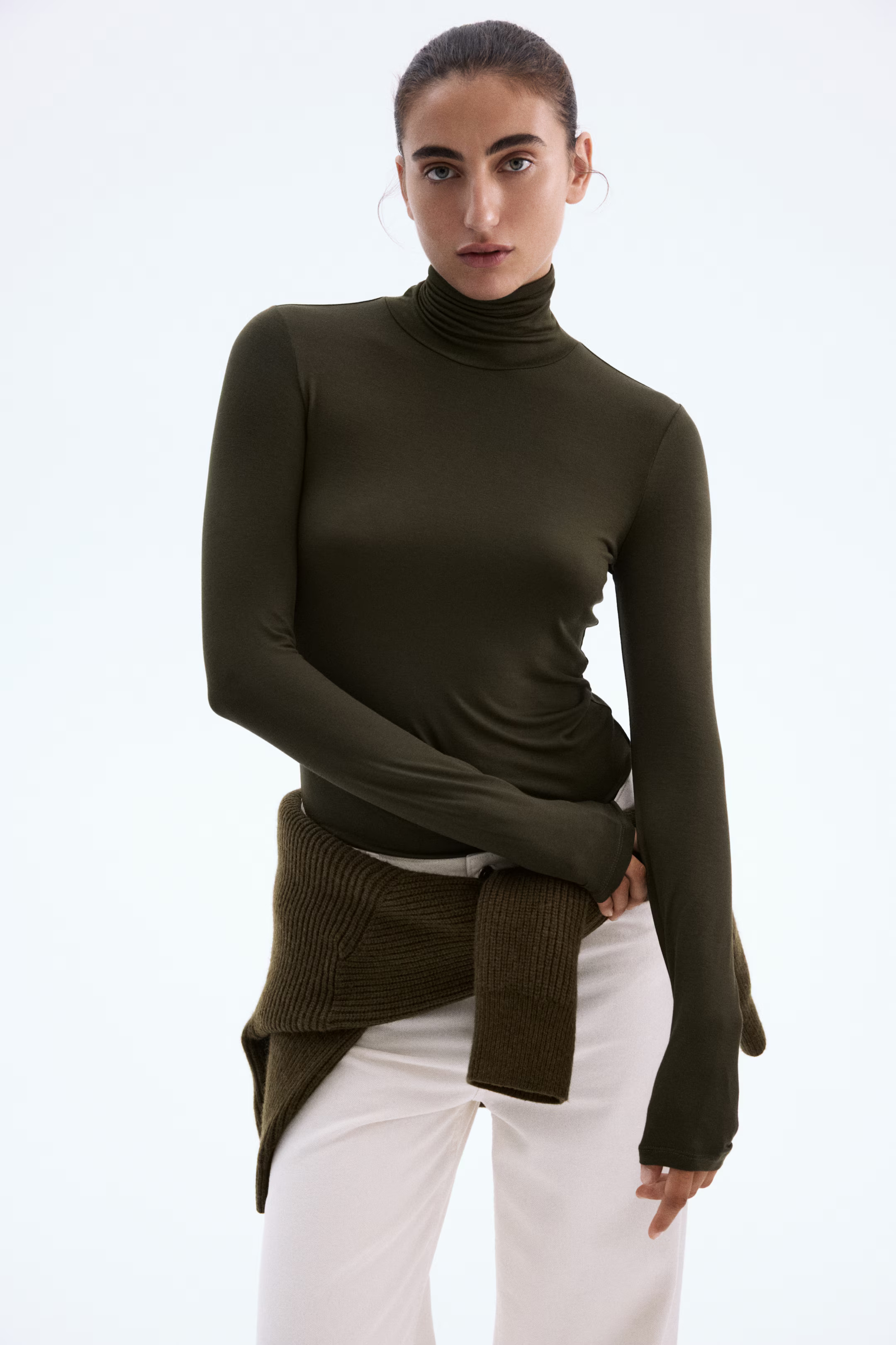 Viscose Turtleneck Top | H&M (US + CA)
