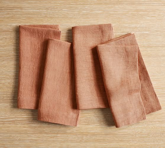 Mason Oversized Linen Napkins - Set of 4 | Pottery Barn (US)