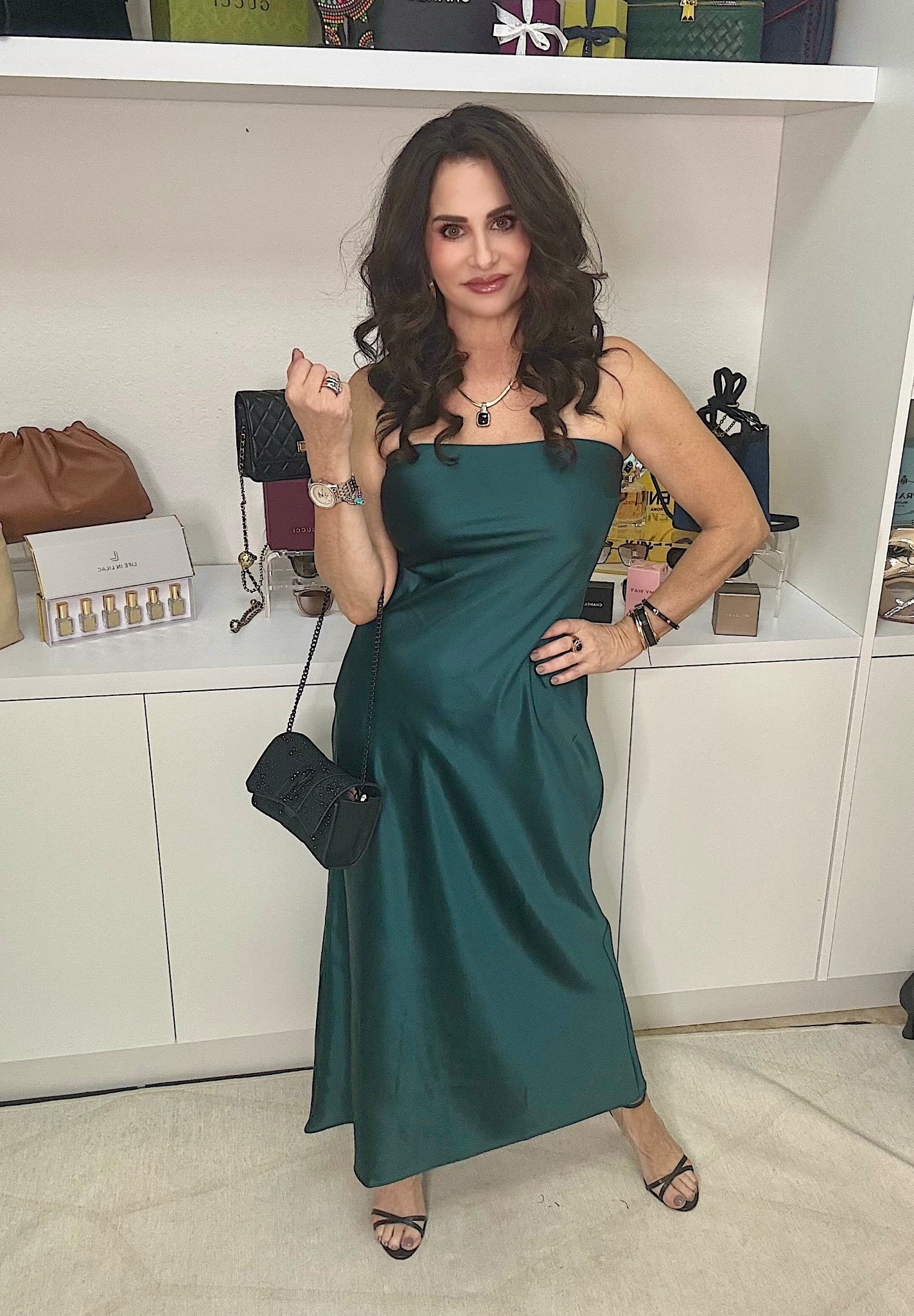 Saturday night look. Dress size sm , heels TTS #satindress #ootn #holidaystyleinspo

#LTKOver40 #LTKStyleTip #LTKHoliday