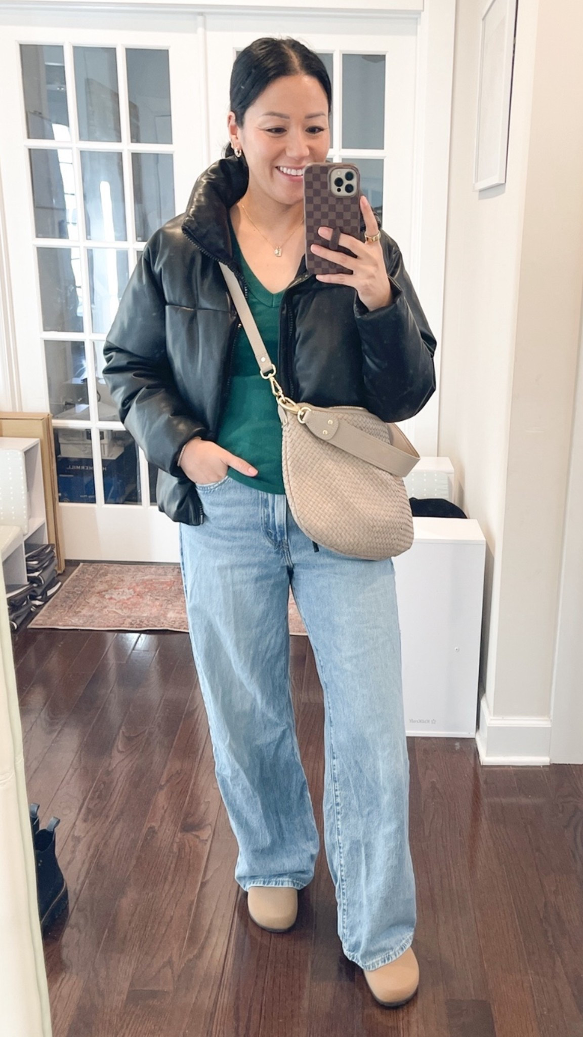 Size small tee and jacket 
Size 27 jeans
Rothy’s - true size 

#LTKgrwm #LTKootd #LTKOver40