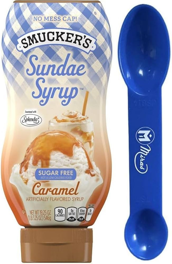 (Pack of 1) Smuckers Sundae Syrup Sugar Free Caramel Flavored Syrup 19.25 Ounces (Miras Trademark... | Amazon (US)