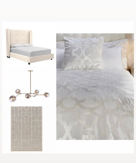 Glam bedroom decor, bedding, upholstered bed, bedroom chandelier

#LTKSeasonal #LTKhome #LTKFind