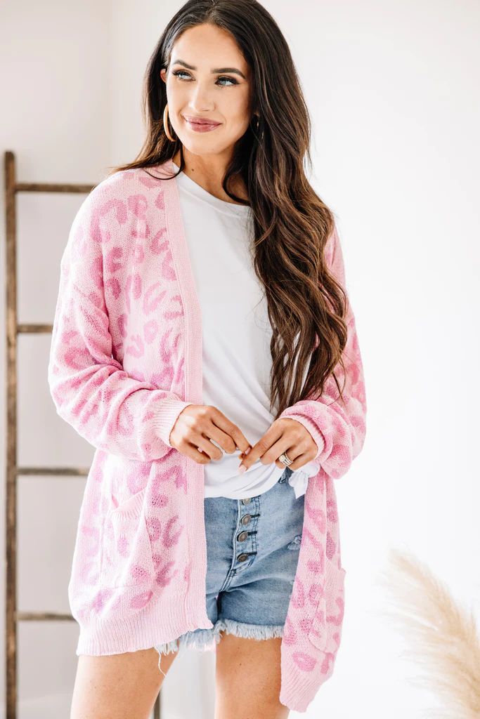 Let's Get Crazy Pink Leopard Cardigan | The Mint Julep Boutique