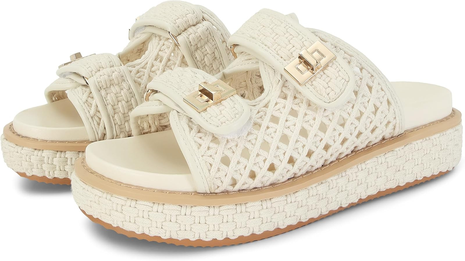 SOVANYOU Platform Sandals for Women Comfortable Summer Beach Sandal Slip on Platform Slides Doubl... | Amazon (US)