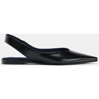 Zara - Pointed Toe Slingback Ballet Flats - Black - 6 - Woman | Zara US