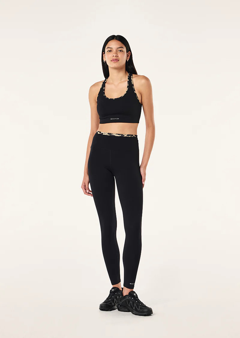 VITA FULL LENGTH LEGGING IN BLACK & LEOPARD | P.E Nation AU