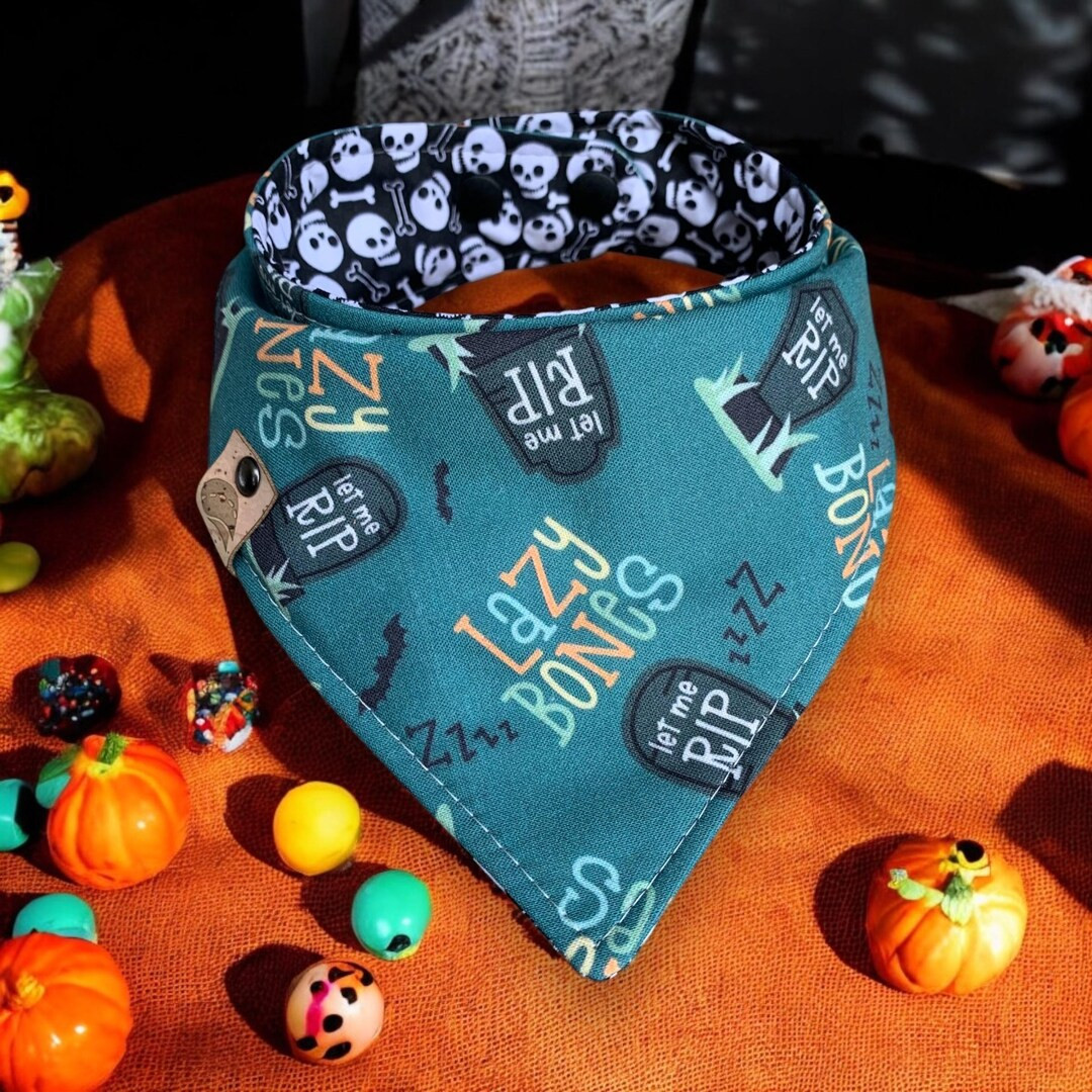 Halloween Dog Bandana Halloween Scarf Halloween Dog Gift Personalized Dog Gift Monogrammed Dog Co... | Etsy (US)