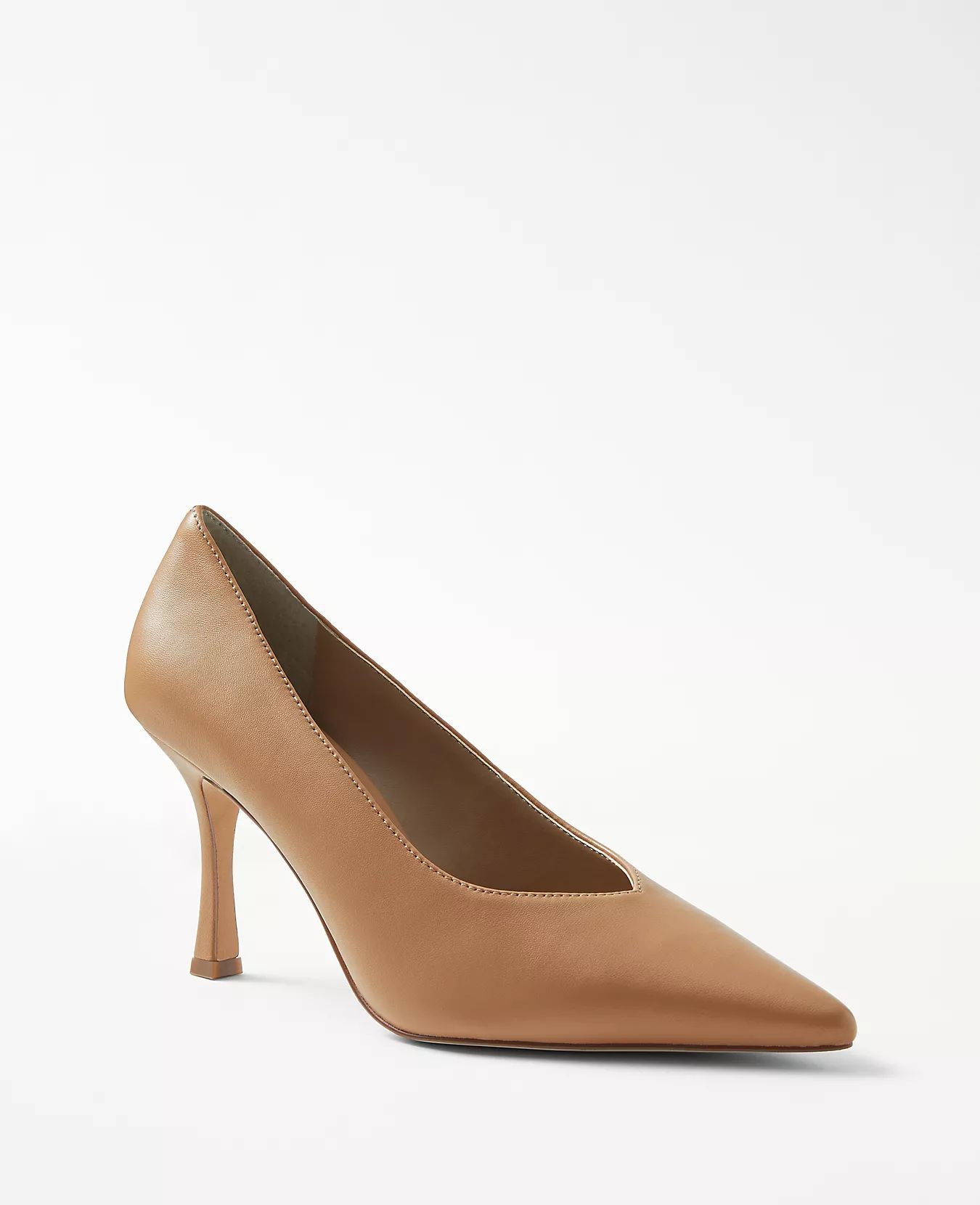 High Cut Leather Shootie Pumps | Ann Taylor (US)