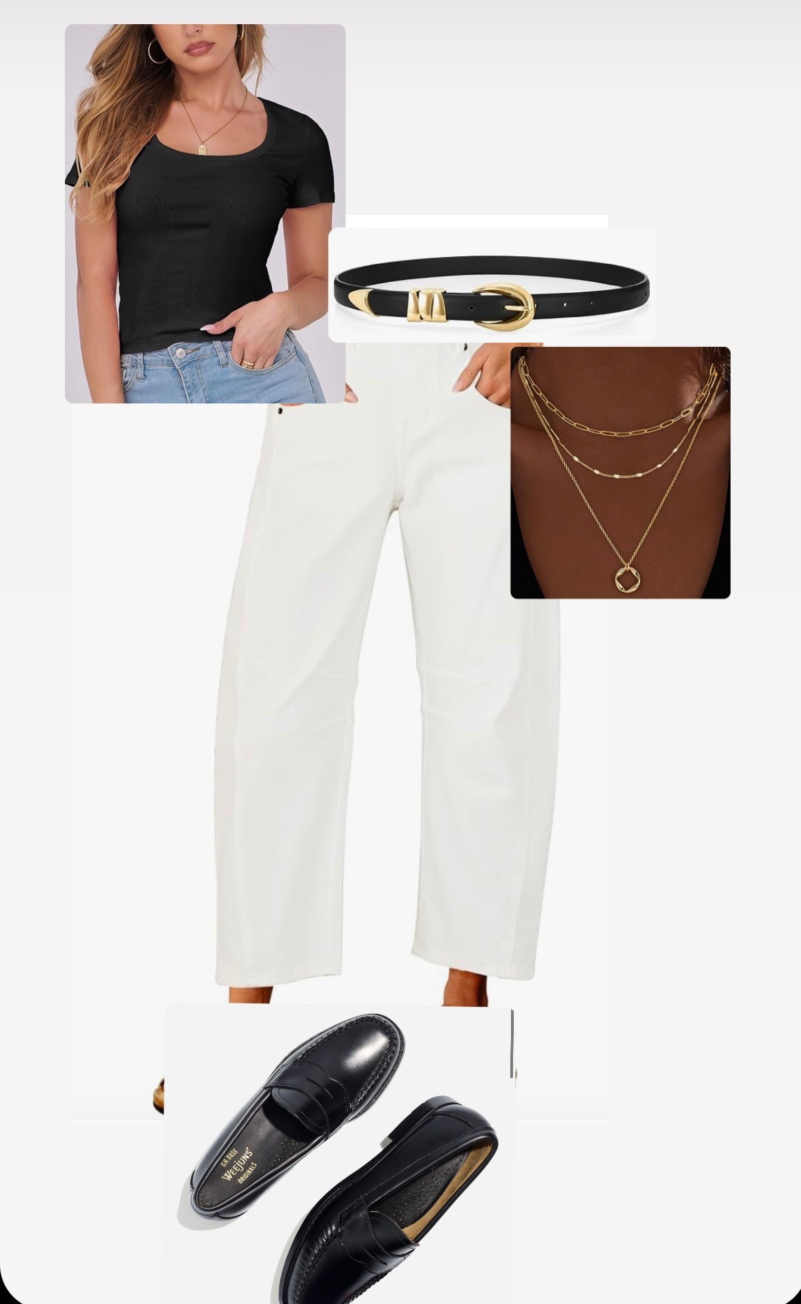 Casual barrel jeans outfit 
Add a blazer and it would be great for a casual work outfit 