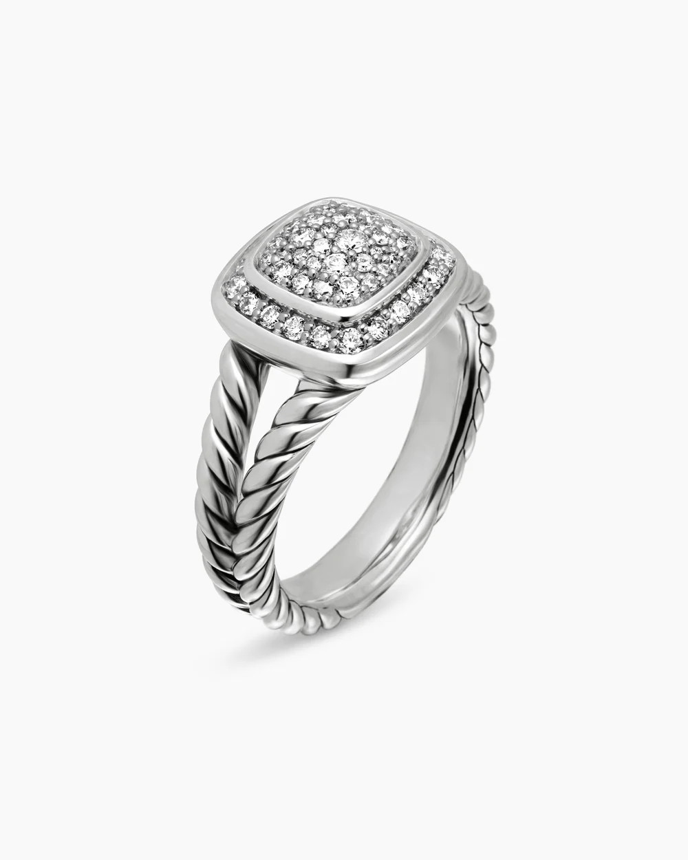 David Yurman | Petite Albion Ring in Sterling Silver with Pavé, 7mm | David Yurman