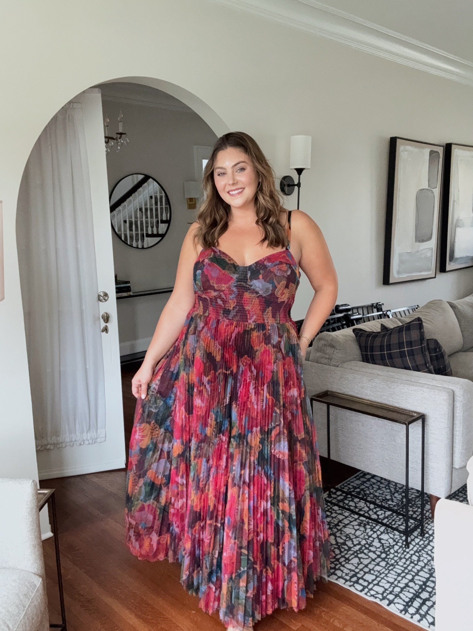 Wearing size XL in dress - wedding guest dress, spring fashion inspo. Sharing similar styles. *Use CARALYNM at CAKES Body *Use CARALYN15 on your first order at Spanx. 

#LTKMidsize #LTKStyleTip #LTKWedding