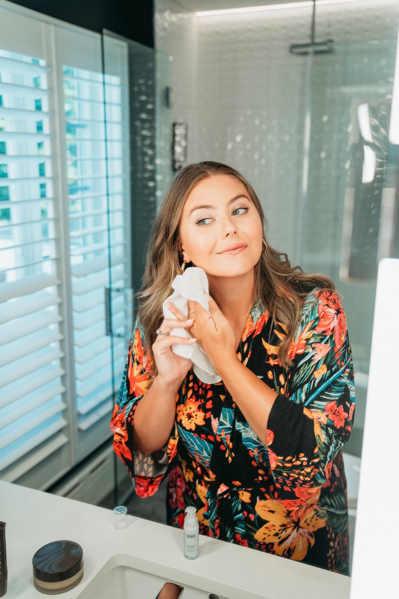 Today on the blog I’m sharing my current beauty favorites that are keeping me going through winter. Robe is old Soma (pattern not available, but exact robe in similar patterns is). Wearing size XL. 

#LTKmorningroutine #LTKBeauty #LTKgrwm