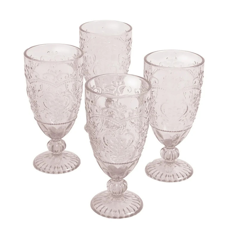 The Pioneer Woman Amelia 14.7-Ounce Rose Tea Goblets, Set of 4 | Walmart (US)