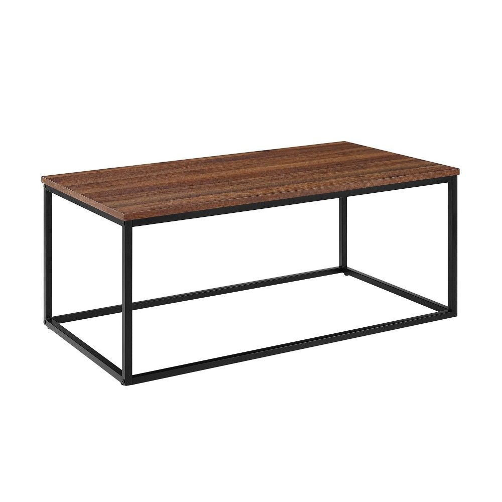 Urban Open Box Frame Coffee Table with Wood and Metal - Saracina Home | Target