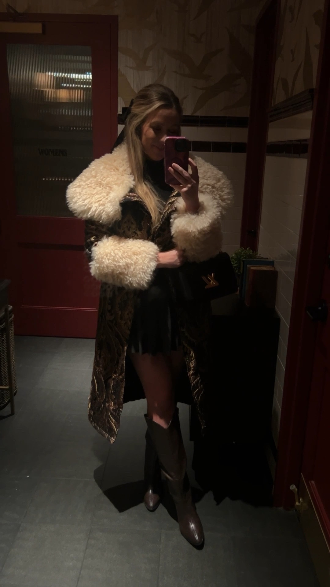 Statement Coat of my dreams 
I’m 5’10” 190 lb wearing XL 
I was stopped by 8 women for this coat. Crossing the street. In the bathroom. The hallway to the bathroom. The hostess. A server. Snag this coat! 

#LTKPlusSize #LTKMidsize #LTKTall