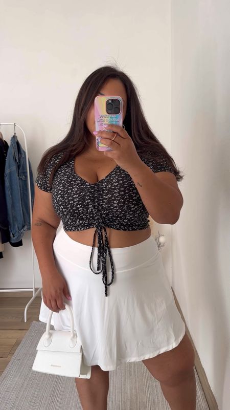Midsize summer outfit Inspo! 
Crop top , tennis skirt with built in shorts , fila sneakers , white mini bag 

Code S15tiff for extra 15% off on SHEIN

#midsizesummeroutfits #curvyoutfits #tennisskirt 

#LTKcurves #LTKstyletip #LTKsalealert