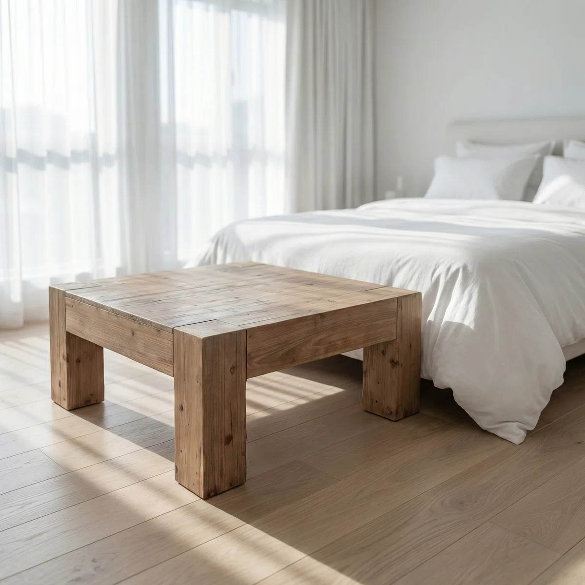 Solid Wood Coffee Table with Wabi-Sabi and Modern Minimalist Design | Wayfair North America