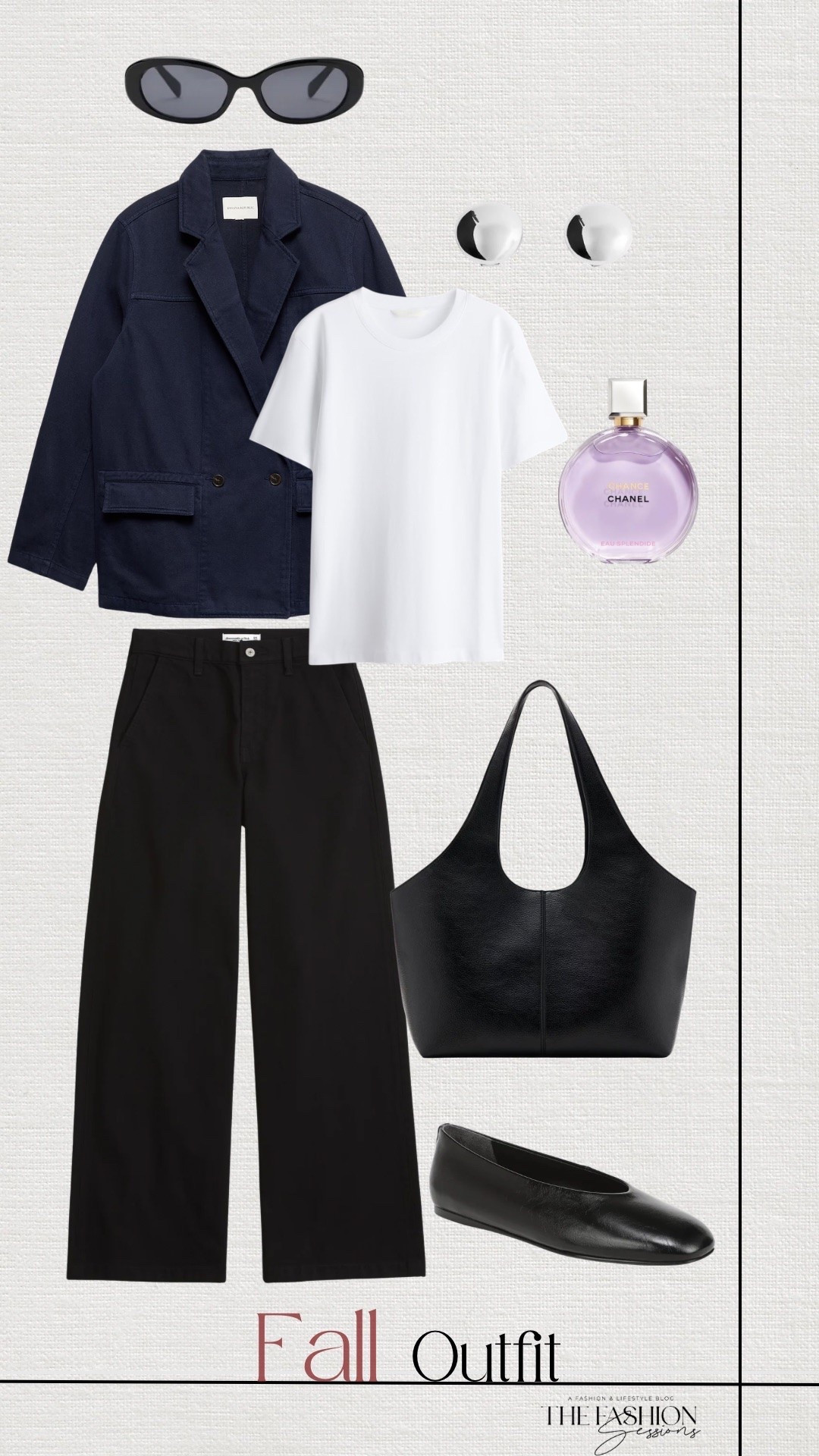Fall Outfit | Navy Banana Republic Jacket | White T Shirt | Black Jeans | Black Ballet Flats | | Oversized Tote Bag |

#LTKSeasonal #LTKootd #LTKgrwm