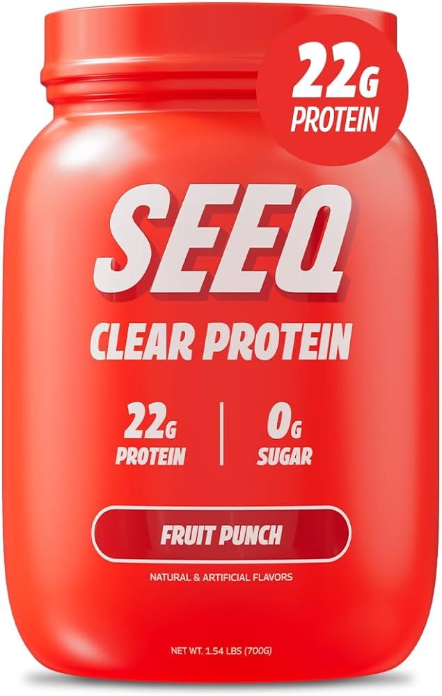 SEEQ Clear Whey Isolate Protein Powder, Fruit Punch - 25 Servings, 22g Protein Per Serving - 0g L... | Amazon (US)