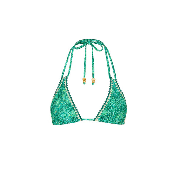 Crochet Halter Bikini Top - Emerald Aura | Kulani Kinis US