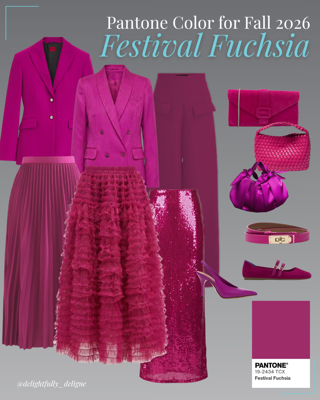Pantone F/W-26/27 Trending Color  "Festival Fuchsia" 💗 Bold, vibrant, and full of personality.

#LTKootd #LTKSeasonal #LTKOver40