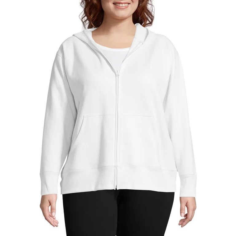 Just My Size Women's Plus Size Fleece Zip Hood Jacket | Walmart (US)