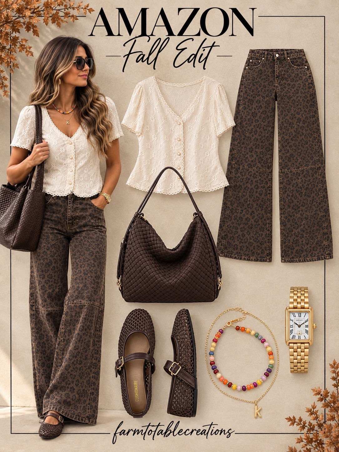 Amazon Fall Edit 🤎🍂
This outfit has everything I love for fall—rich chocolate tones, pretty texture and a little leopard moment. The woven bag, Mary Jane flats and gold accessories pull the whole look together. So many good Amazon finds!

#AmazonFashion #AmazonStyle #AmazonFinds #FallFashion #FallOutfit #FallStyle #ootd #ootn

#LTKgrwm #LTKootd #LTKmomlife