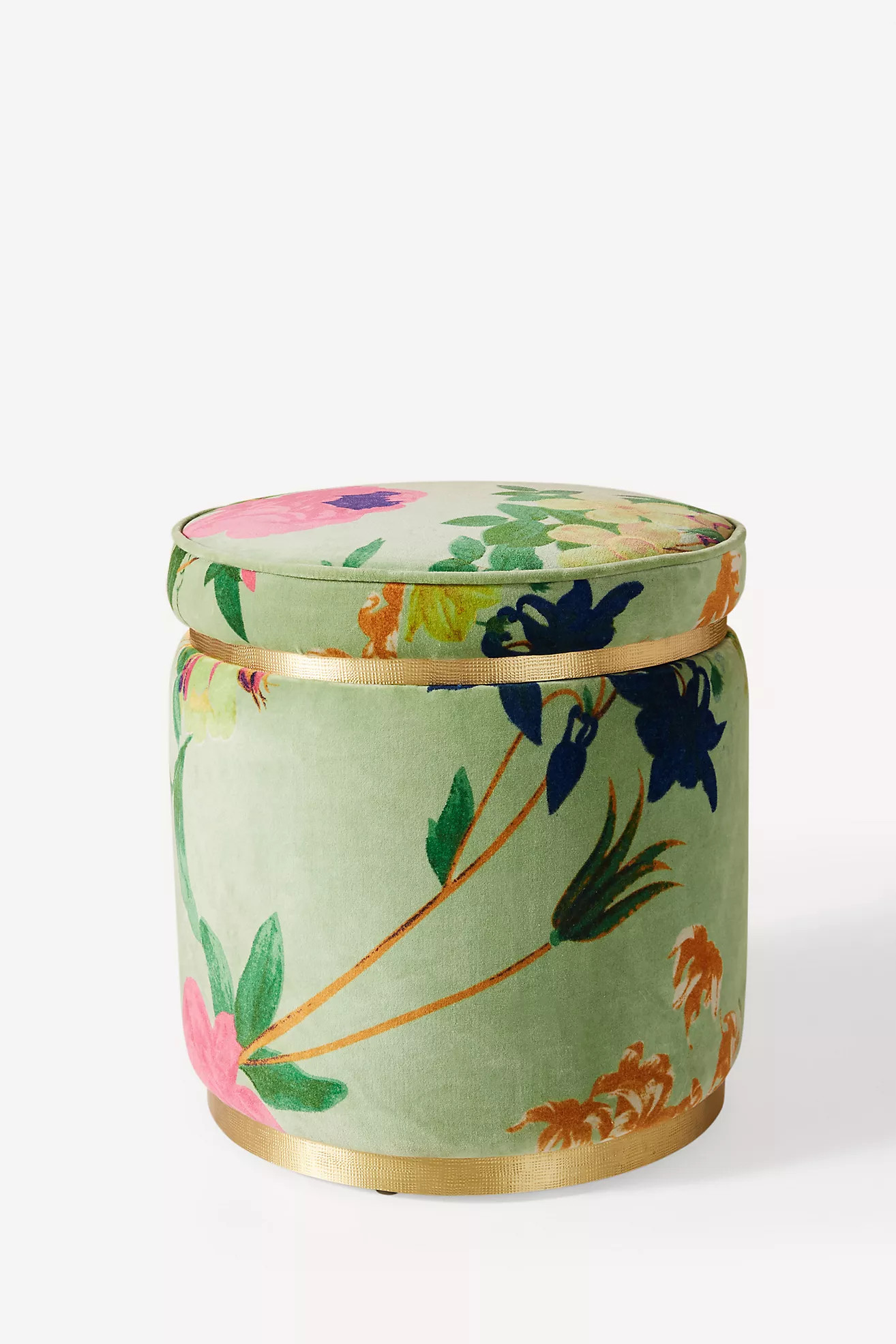 Velvet Floret Stool | Anthropologie (US)