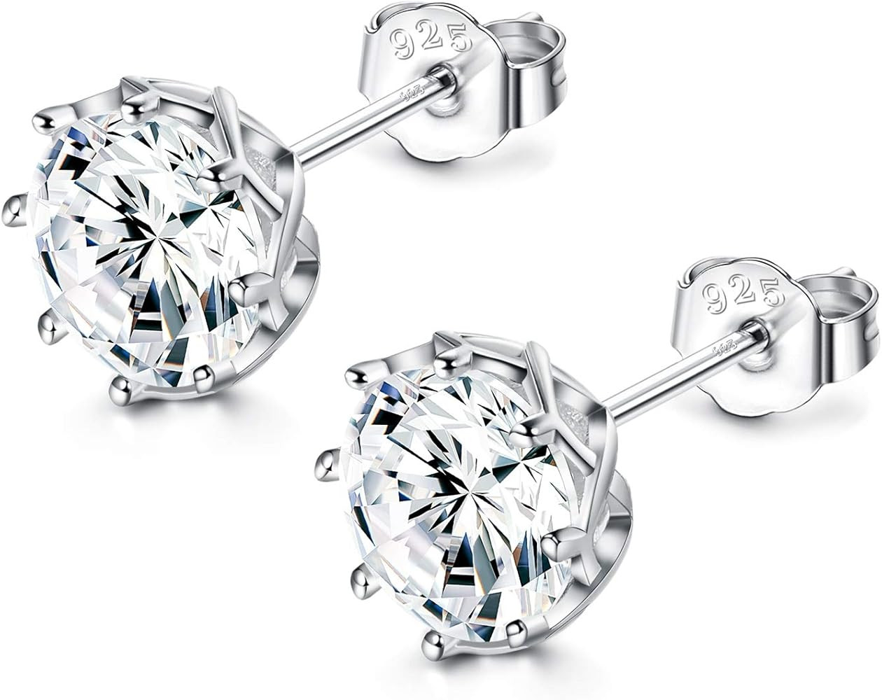 Sets with Swarovski Zirconia CZ Stud Earrings for Women 925 Sterling Silver Lotus Flower Shape Pr... | Amazon (US)