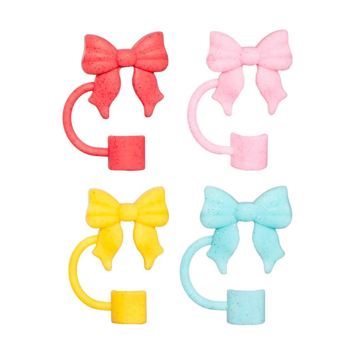 CharCharms 4pk Holiday Straw Topper | Target