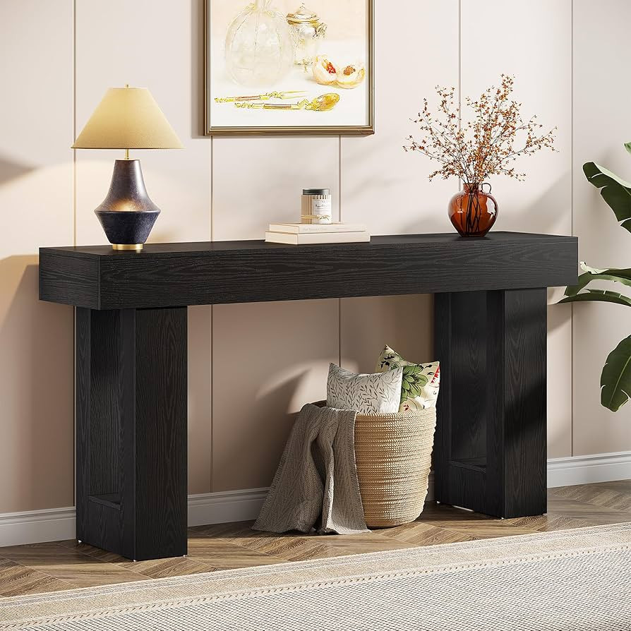 Tribesigns 63-Inch Long Console Table, Wooden Rectangular Sofa Table Behind The Couch, Farmhouse ... | Amazon (US)