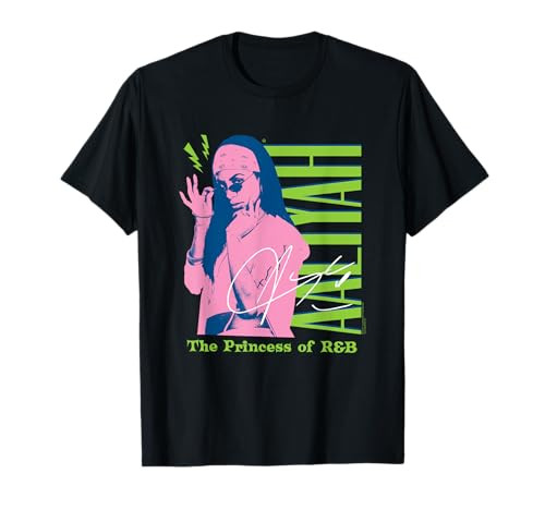 Ripple Junction x Aaliyah Two-Tone Princess of R&B Music Fan T-Shirt | Amazon (US)