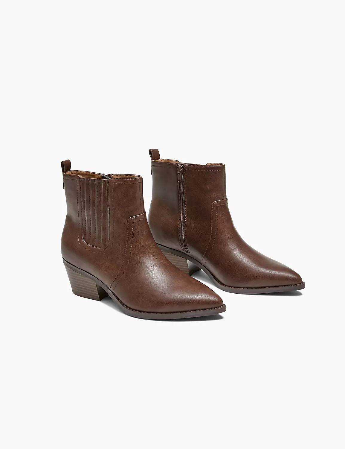 Dream Cloud Faux-Leather Pointed-Toe Bootie | LaneBryant | Lane Bryant (US)