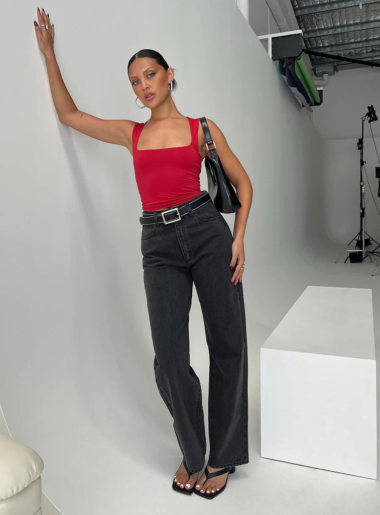 Abrand Carrie Jeans Teri Wash Black | Princess Polly AU