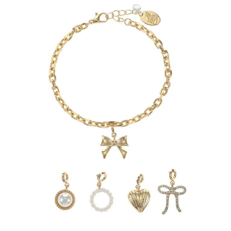 Time and Tru Goldtone Interchangeable Charm Bracelet , 6 Pieces | Walmart (US)