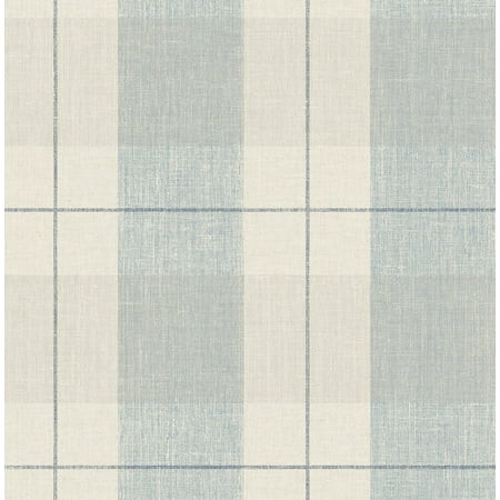 NextWall Blue & Beige Lenox Hill Plaid Peel and Stick Wallpaper - 20.5 in. W. x 18 ft. L. Roll | Walmart (US)