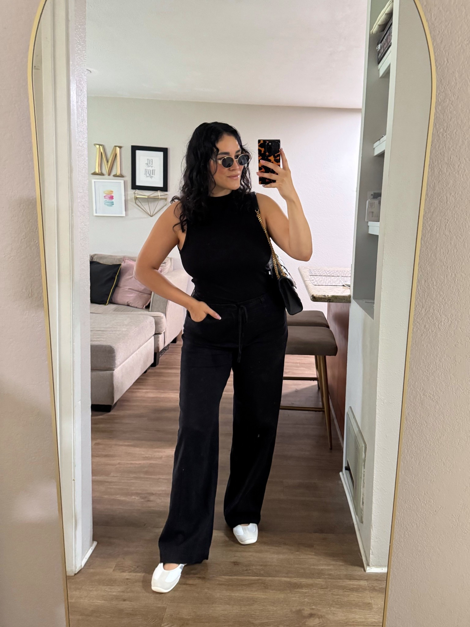 Adidas Barreda Mary Jane sneakers with an all black outfit is such an easy everyday look. Sporty but still polished, and these sneakers are the kind that instantly make basics feel more current 🤍🖤

Sizing Deets👇🏽
Top // M
Pants // L
Sneakers // 7.5, size down 1/2 size

#LTKootd #LTKOver40