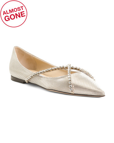 Made In Italy Leather Ballerina Flats | TJ Maxx