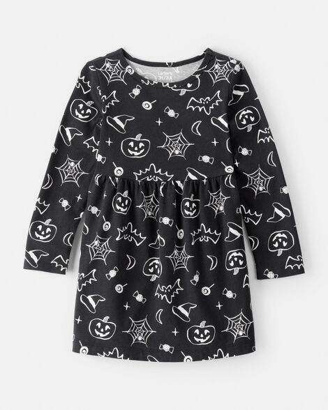 Toddler Halloween Spooky Print Dress - Black | Carter's Inc