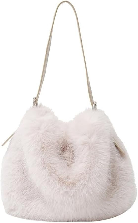 Ulisty Damen Klein Kunstfell Fuchs Pelz Hobo Tasche Pelzig Verstellbarer Riemen Schultertasche Pl... | Amazon (DE)