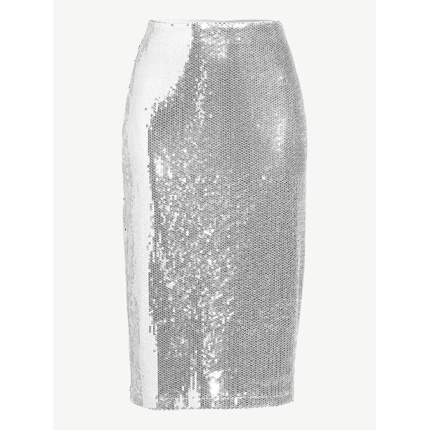 Scoop Women's Sequin Midi Pencil Skirt - Walmart.com | Walmart (US)