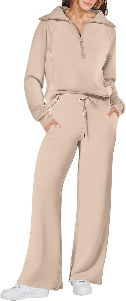 ANRABESS Women 2 Piece Outfits Sweatsuit Oversized Sweatshirt Sweatpants Tracksuit Sweat Lounge M... | Amazon (US)