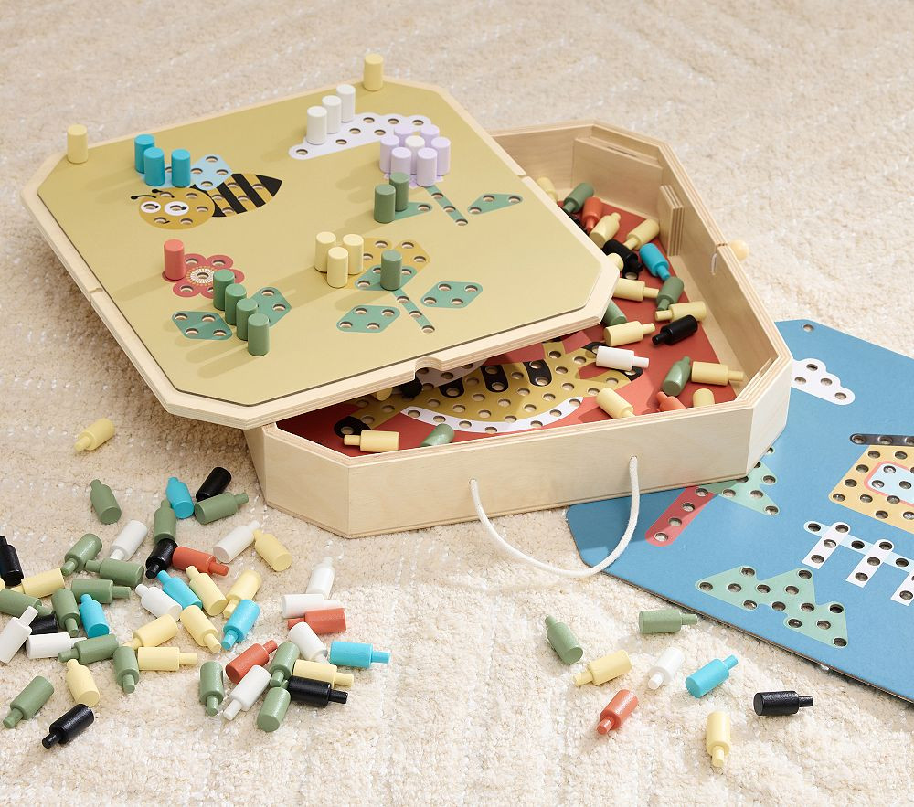 Peg Board Activity Kit With Cards | Pottery Barn Kids