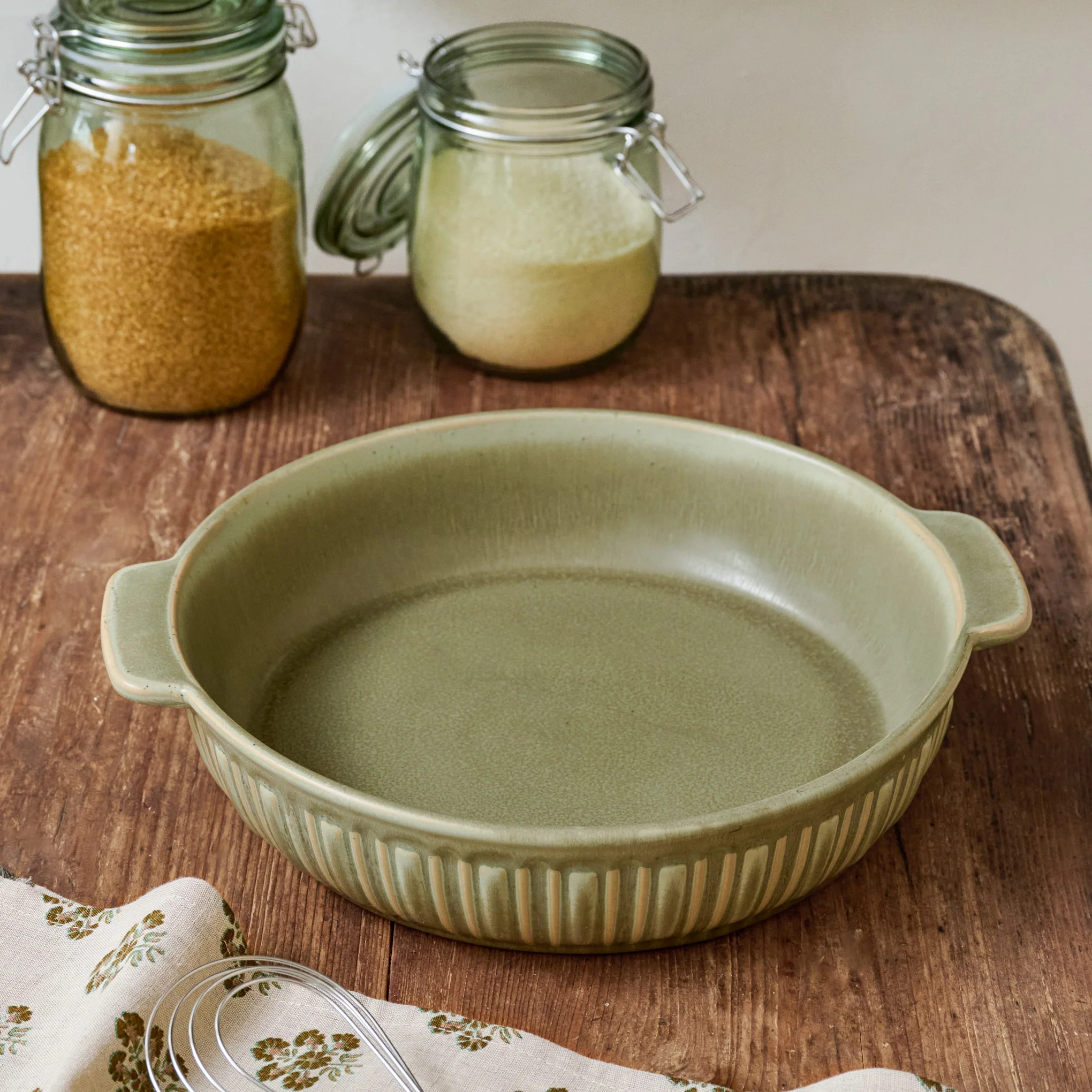 The Cottage Collection Laurel Green Round Baking Dish | Magnolia