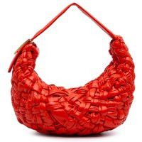 Bottega Veneta Women's Preloved Teen Jodie Woven Handbag- Red Hobo Bag | NastyGal UK