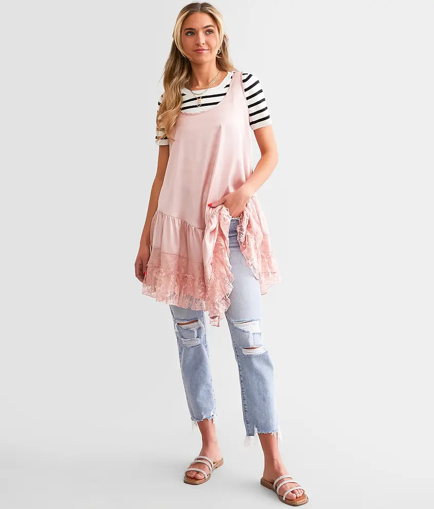 Tiered Lace Mini Dress | Buckle