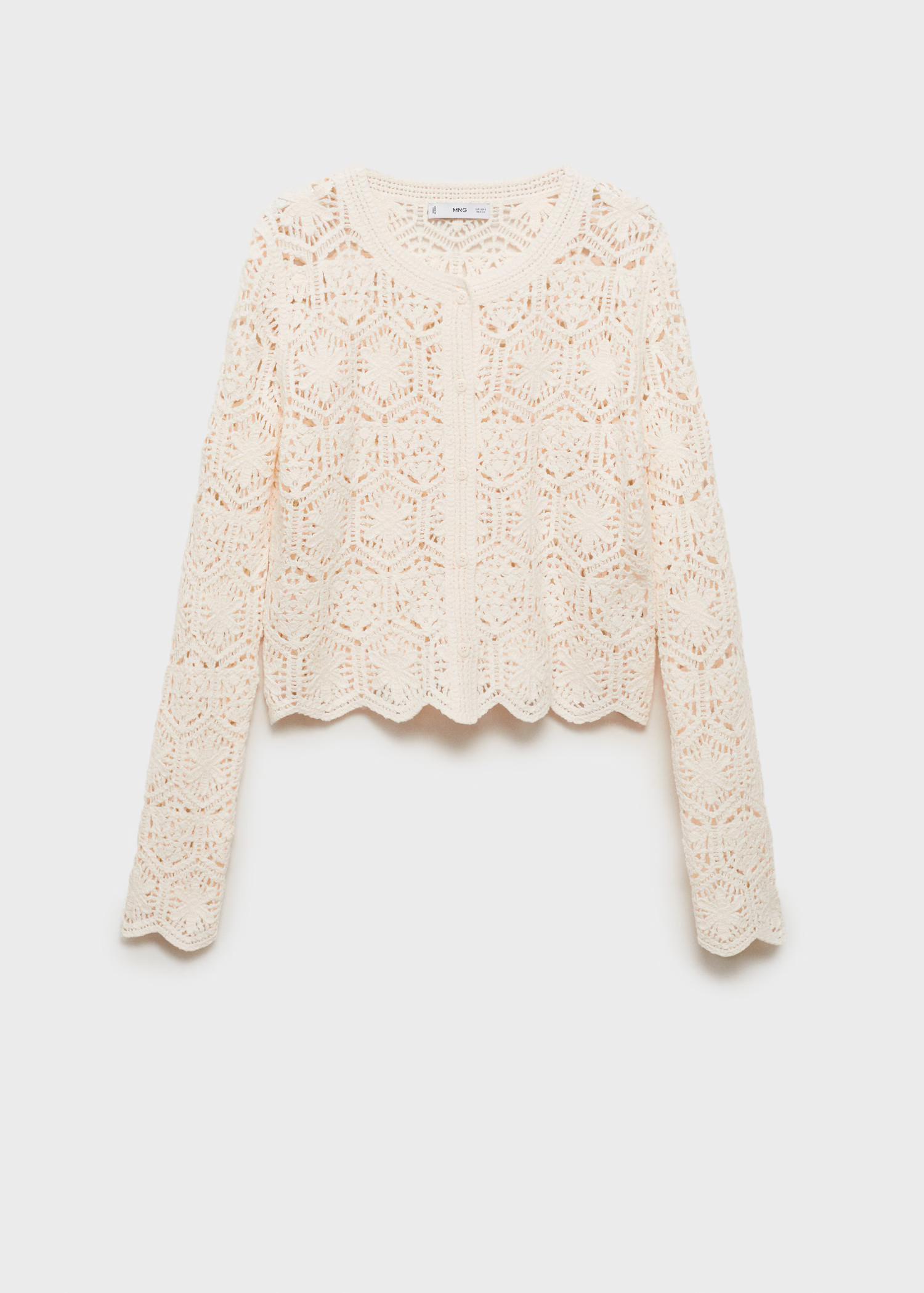 Crochet knitted cardigan - Women | MANGO United Kingdom | MANGO (UK)