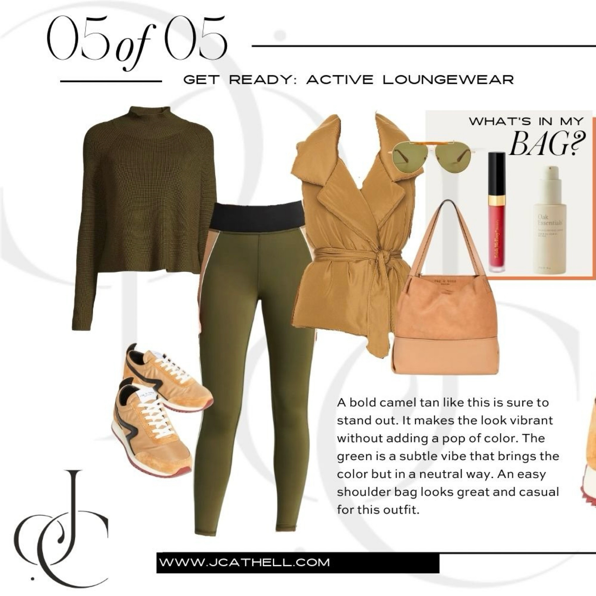 I'm loving this tan sneaker and tan vest from FWRD, it's a great way to add a layer of chic warmth.

Olive outfit, tan vest, tan sneakers, active loungewear outfit 

#LTKstyletip #LTKover40 #LTKshoecrush
